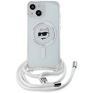 Karl Lagerfeld IML Crossbody Choupette Head MagSafe Back Cover for iPhone 15 Transparent - Phone Cover