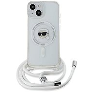 Karl Lagerfeld IML Crossbody Karl Head MagSafe Back Cover for iPhone 15 Transparent - Phone Cover