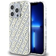 Karl Lagerfeld IML Electroplated Repeated Logo Back Cover for iPhone 15 Pro Gold - Phone Cover