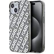 Karl Lagerfeld IML Electroplated Repeated Logo Back Cover for iPhone 15 Silver - Phone Cover