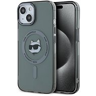 Karl Lagerfeld IML Choupette Head Metal Frame MagSafe Zadní Kryt pro iPhone 15 Black - Phone Cover