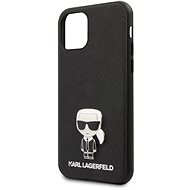 Karl Lagerfeld Saffiano Iconik for iPhone 11 Pro Max, Black - Phone Cover