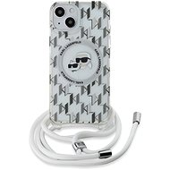 Karl Lagerfeld IML Monogram Crossbody K&CH Heads MagSafe Back Cover for iPhone 13 Transparent - Phone Cover