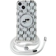 Karl Lagerfeld IML Monogram Crossbody K&CH Heads MagSafe Back Cover for iPhone 15 Transparent - Phone Cover