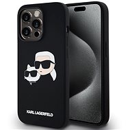 Karl Lagerfeld Liquid Silicone Double Heads MagSafe Back Cover for iPhone 14 Pro Black - Phone Cover
