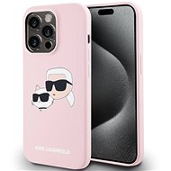 Karl Lagerfeld Liquid Silicone Double Heads MagSafe Back Cover for iPhone 14 Pro Pink - Phone Cover