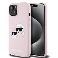 Karl Lagerfeld Liquid Silicone Double Heads MagSafe Back Cover for iPhone 15 Pink - Phone Cover