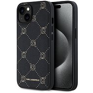Karl Lagerfeld PU Karl Heads Pattern MagSafe Back Cover for iPhone 14 Black - Phone Cover