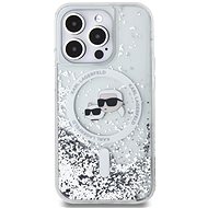 Karl Lagerfeld Liquid Glitter Karl and Choupette Heads MagSafe Back Cover for iPhone 13 Pro Transpar - Phone Cover