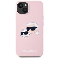 Karl Lagerfeld Liquid Silicone Double Heads MagSafe Back Cover for iPhone 14 Pink - Phone Cover