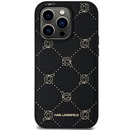 Karl Lagerfeld PU Karl Heads Pattern MagSafe Back Cover for iPhone 14 Pro Black - Phone Cover