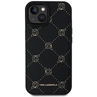 Karl Lagerfeld PU Karl Heads Pattern MagSafe Back Cover for iPhone 15 Black - Phone Cover