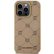 Karl Lagerfeld PU Karl Heads Pattern MagSafe Back Cover for iPhone 15 Pro Beige - Phone Cover