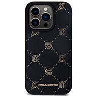 Karl Lagerfeld PU Karl Heads Pattern MagSafe Back Cover for iPhone 15 Pro Max Black - Phone Cover
