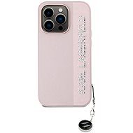 Karl Lagerfeld PU Saffiano Rhinestone Charm Back Cover for iPhone 14 Pro Pink - Phone Cover