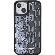 Karl Lagerfeld Liquid Glitter Monogram Gradient Back Cover for iPhone 15 Pro Black - Phone Cover