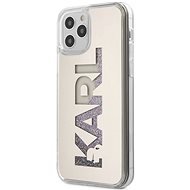 Karl Lagerfeld Liquid Glitter Mirror for Apple iPhone 12 Pro Max, Silver - Phone Cover