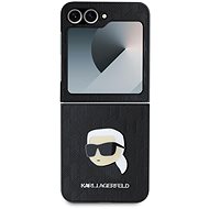 Karl Lagerfeld PU Saffiano Monogram Karl Head Back Cover for Samsung Galaxy Z Flip6 Black - Phone Cover
