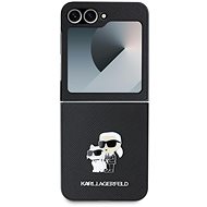 Karl Lagerfeld PU Saffiano Karl and Choupette Back Cover for Samsung Galaxy Z Flip6 Black - Phone Cover