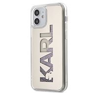 Karl Lagerfeld Liquid Glitter Mirror for Apple iPhone 12 Mini, Silver - Phone Cover