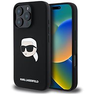 Karl Lagerfeld Liquid Silicone Karl Head MagSafe Back Cover for iPhone 16 Pro Max Black - Phone Cover