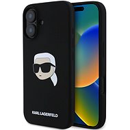 Karl Lagerfeld Liquid Silicone Karl Head MagSafe Back Cover for iPhone 16 Black - Phone Cover