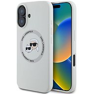 Karl Lagerfeld Liquid Silicone K&CH Heads MagSafe Back Cover for iPhone 16 Beige - Phone Cover