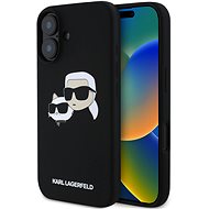Karl Lagerfeld Liquid Silicone Double Heads MagSafe Back Cover for iPhone 16 Plus Black - Phone Cover