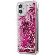 Karl Lagerfeld Liquid Glitter Charms für Apple iPhone 12 Mini Pink - Handyhülle