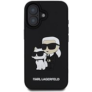 Karl Lagerfeld 3D Rubber Karl and Choupette Back Cover for iPhone 16 Plus Black - Phone Cover
