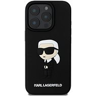 Karl Lagerfeld 3D Rubber Ikonik Back Cover for iPhone 16 Pro Black - Phone Cover