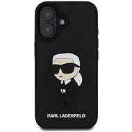 Karl Lagerfeld 3D Rubber Ikonik Back Cover for iPhone 16 Black - Phone Cover