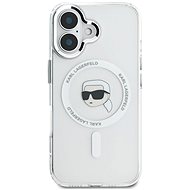 Karl Lagerfeld IML Karl Head Metal Frame MagSafe Back Cover for iPhone 16 Transparent - Phone Cover