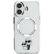 Karl Lagerfeld IML Karl and Choupette MagSafe Back Cover for iPhone 16 Transparent - Phone Cover