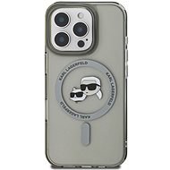Karl Lagerfeld IML K&CH Heads Metal Frame MagSafe Back Cover for iPhone 16 Pro Black - Phone Cover