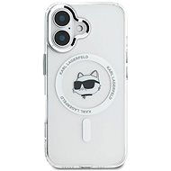 Karl Lagerfeld IML Choupette Head Metal Frame MagSafe Back Cover for iPhone 16 Transparent - Phone Cover