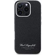 Karl Lagerfeld Grained PU Hotel RSG Back Cover for iPhone 16 Pro Black - Phone Cover