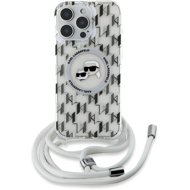 Karl Lagerfeld IML Monogram Crossbody K&CH Heads MagSafe Back Cover for iPhone 16 Pro Max Transparen - Phone Cover