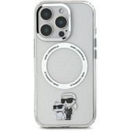 Karl Lagerfeld IML Karl and Choupette MagSafe Back Cover for iPhone 16 Pro Transparent - Phone Cover
