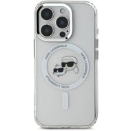 Karl Lagerfeld IML K&CH Heads Metal Frame MagSafe Back Cover for iPhone 16 Pro Transparent - Phone Cover