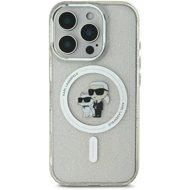 Karl Lagerfeld IML Glitter Karl and Choupette MagSafe Back Cover for iPhone 16 Pro Transparent - Phone Cover