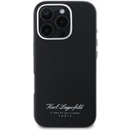 Karl Lagerfeld Grained PU Hotel RSG Back Cover for iPhone 16 Pro Max Black - Phone Cover