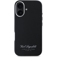Karl Lagerfeld Grained PU Hotel RSG Back Cover for iPhone 16 Black - Phone Cover