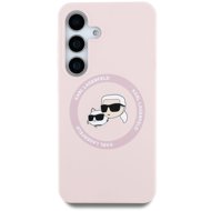 Karl Lagerfeld Liquid Silicone K&CH Heads MagSafe Back Cover for Samsung Galaxy S25+ Pink - Phone Cover