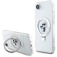 Karl Lagerfeld Ringstand Karl and Choupette MagSafe Back Cover for iPhone 16e/17e White - Phone Cover