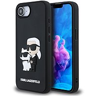 Karl Lagerfeld 3D Rubber Karl and Choupette Back Cover for iPhone 16e/17e Black - Phone Cover