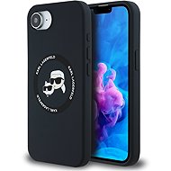 Karl Lagerfeld Liquid Silicone K&CH Heads MagSafe Back Cover for iPhone 16e/17e Black - Phone Cover