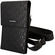 Karl Lagerfeld Saffiano Monogram Phone Bag Black - Phone Case