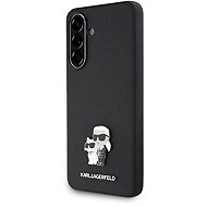 Karl Lagerfeld PU Saffiano Metal Karl and Choupette Back Cover for Samsung Galaxy A36 Black - Phone Cover