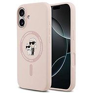 Karl Lagerfeld Liquid Silicone Karl and Choupette MagSafe Back Cover for iPhone 17 Pink - Phone Cover